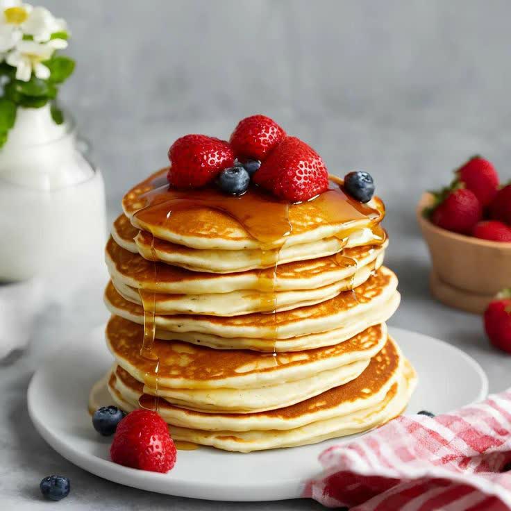 چگونه پنکیک ساده وخوشمزه برای صبحانه درست کنیم ؟
